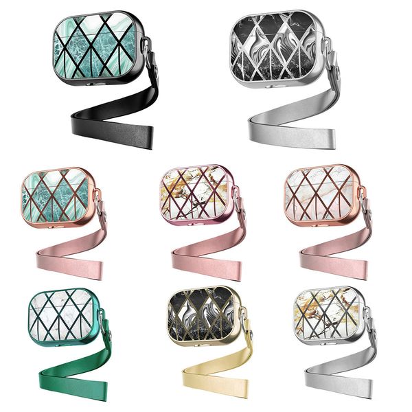 

Fashion airpods case 2020 new bluetooth wireless headset shell airpods pro case multi-color printing belt lanyard wholesale