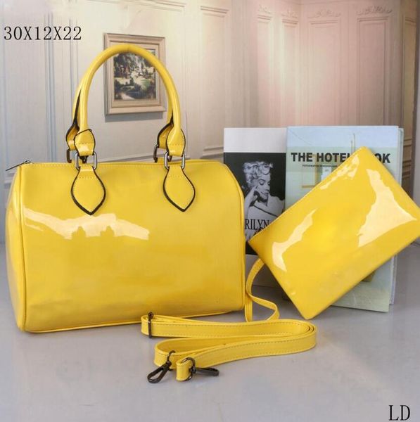 

Горячая новая женская сумка женская мода лакированная кожа сумка дамы большой ем