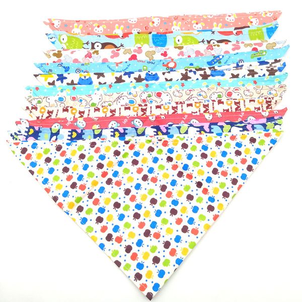 

30/50 pcs dog bandana pet saliva towel bibs pet scarf cotton adjustable puppy kerchief dog accessories supplies