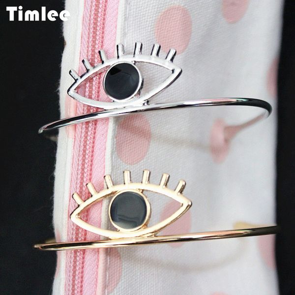 

timlee b009 new exaggeration eye alloy open bangle,personality jewelry wholesale, Black