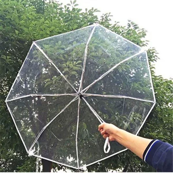 

new umbrella automatic transparent folding umbrella rain women men sun rain auto compact windproof style clear umbrella