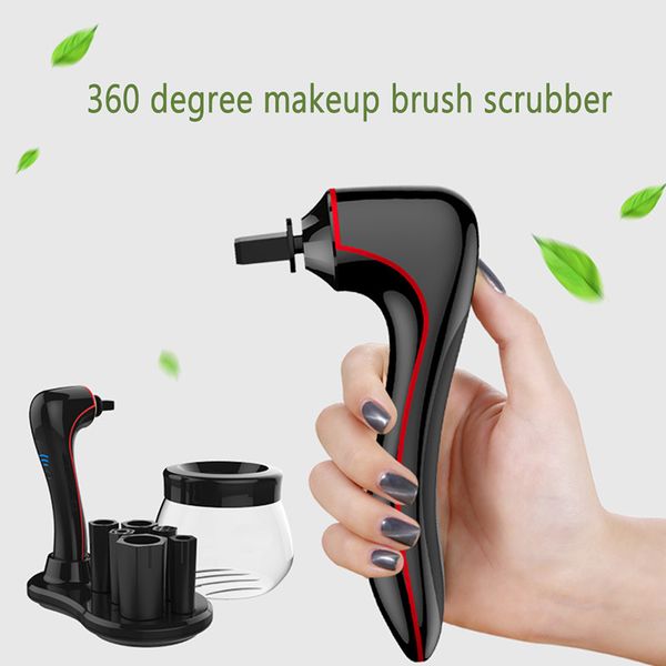 

wholesale electric makeup brush washing tool cleanser & dryer brush set silicone cleaning machine new new