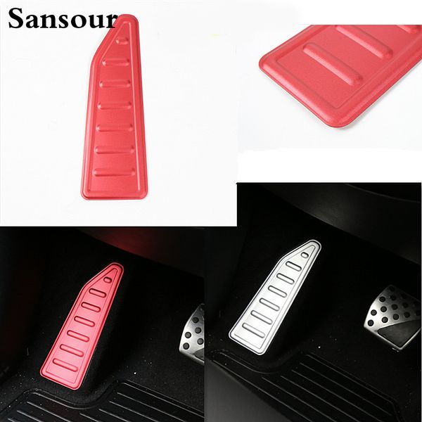 

sansour automatic transmission aluminum stainless steel gas & brake pedal kit left foot rest step for renegade