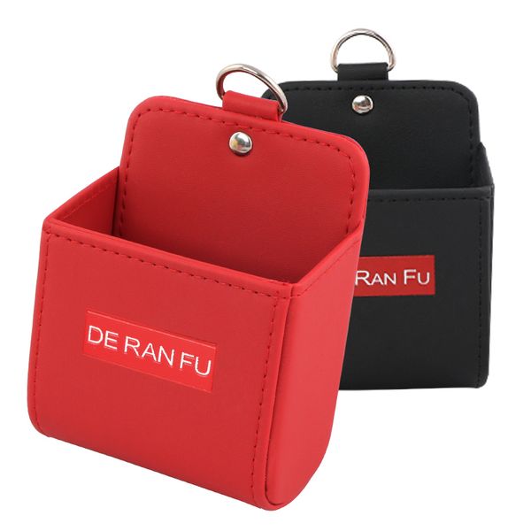 

car interior air outlet pouch storage box cell phone pocket stowing tidying leather vent organizer for cell phone