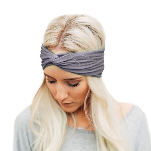 

women yoga headband stretchy turban breathable elastic cross knotted headwear headwrap sports running workout headband