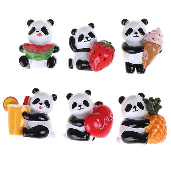 

magnetic stickers cartoon panda fruit refrigerator creative stereoscopic resin