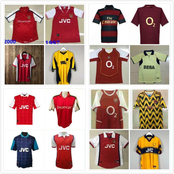 

05 06 new soccer jerseys retro shirts pires henry v. persie fabregas rosicky reyes vieira bergkamp football shirt, Black;yellow