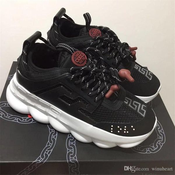 

2019 Chain Reaction Casual Designer Sneakers Sport Fashion Casual Shoes Trainer Lightweight Link-Embossed Sole With Dust Bag