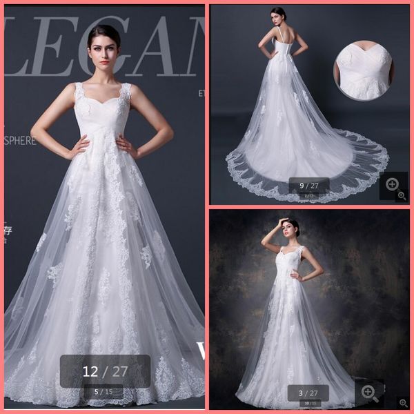 

robe de mariage 2019 lace appliques mermaid bride dress spaghetti strap sweetheart neck wedding gowns pleated elegant bridal gown, White