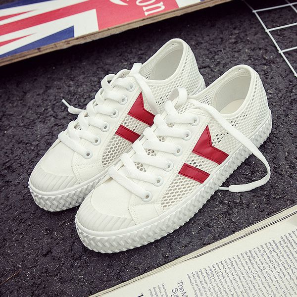 

2019 summer breathable version of lace casual shoes wild student, Black
