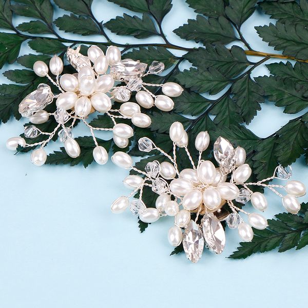

1 pair crystal charm flower decorative rhinestone pearl shoe clips shoe clips fashion wedding shoes accessories decoration, Black