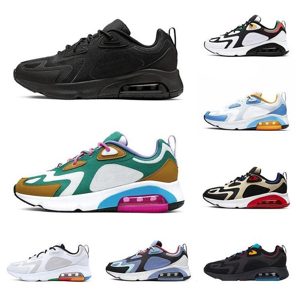 

new maxes 200 mens casual shoes royal pulse air b black white men half palm cushion designer sneakers size 40-46