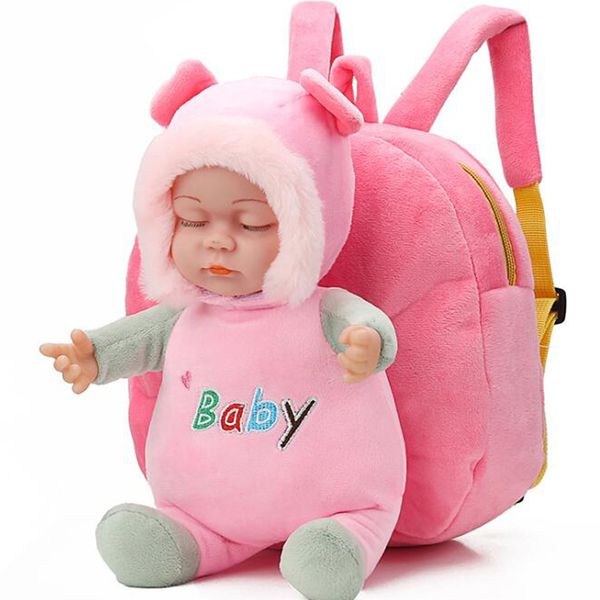 

new lovely 3d baby doll plush children backpacks kindergarten schoolbag kids backpack children school bags girls boys backpacks