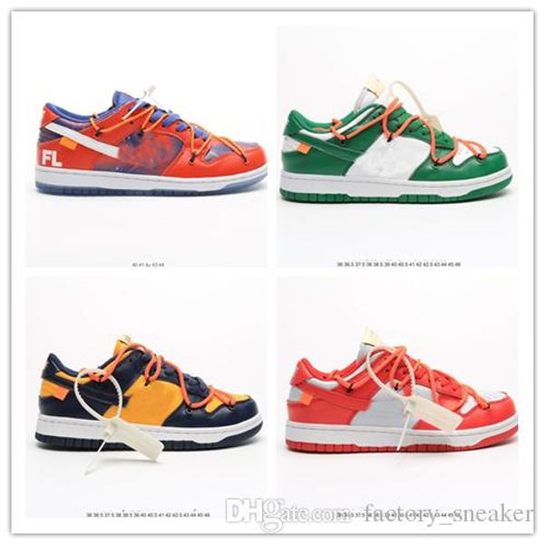 

stock x futura x sb dunk low off casual shoes women mens designer green orange blue white dunks des chaussures taquets, White;red