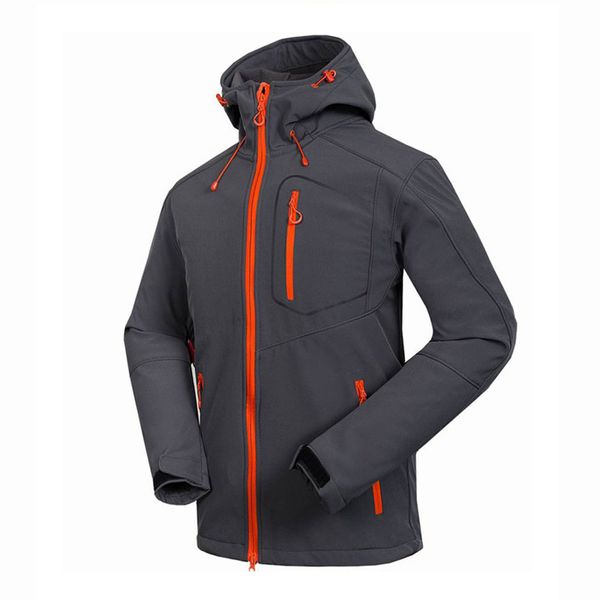 

2018 men's softshell jacket windser waterproof hiking jackets outdoor thick winter polartec coats trekking camping ski, Blue;black