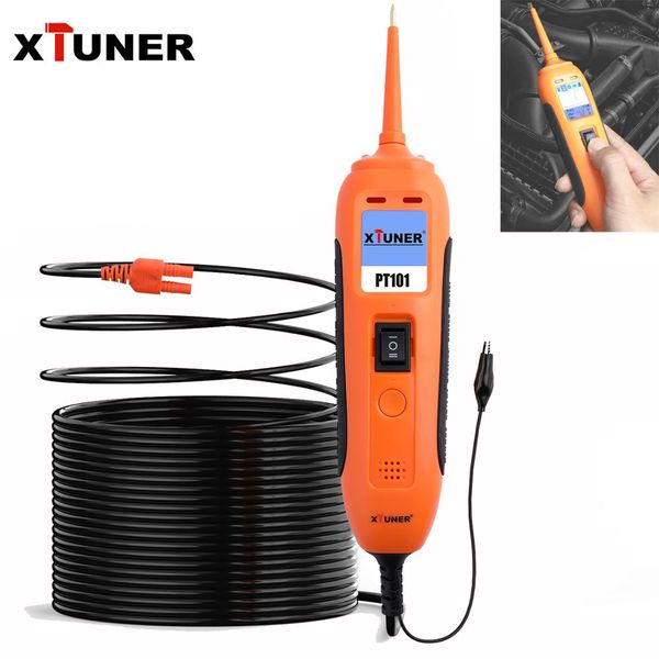 

xtuner pt101 circuit tester 12v/24v car battery tester dc/ac power probe electrical system diagnostics tool obd2 scanner