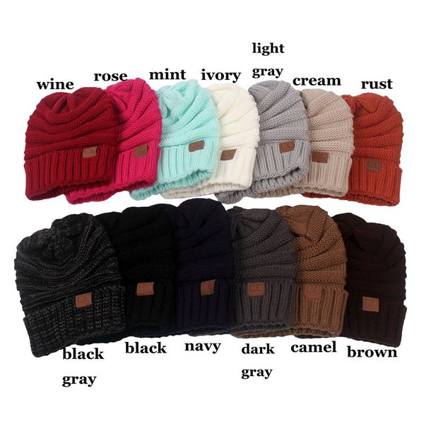 

warm winter hat pom poms for women girl 's cable knitted beanies cap brand new thick female bonnet homme simple style hot, Blue;gray