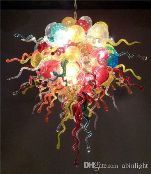

romantic style multi colored murano glass chandeliers 100% hand blown glass chandelier bedroom decor crystal chandeliers