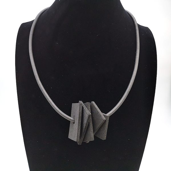 

yd&ydbz 2019 short rubber necklaces for women statement necklace sponge soft leather pendants punk style vintage jewelry choker, Silver