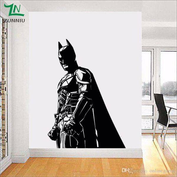 

batman wall sticker for kids boy room vinyl decal the dark knight superhero atr home decor living room decoration mural 56*80 cm