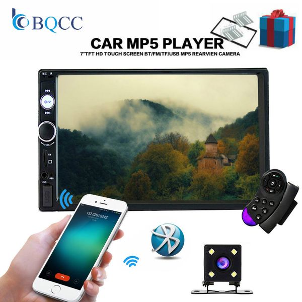 

2din 7023b car radio 7" touch in dash auto audio player mp5 autoradio bluetooth rear view camera remote control