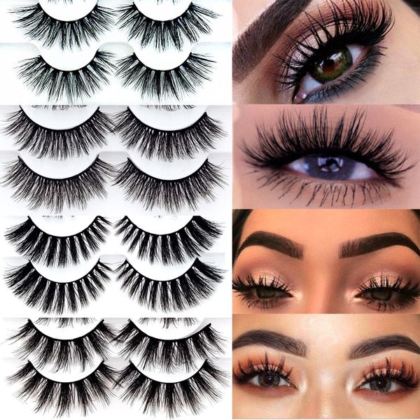 

1/5 pairs 31 styles 3d faux mink hair soft false eyelashes fluffy wispy thick lashes handmade soft eye makeup extension tools