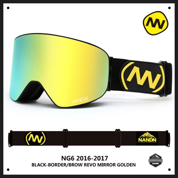

nandn ng6 men women professional ski goggles anti fog double lens skiing snowboard snow motorcross goggles eyewear 10 colors