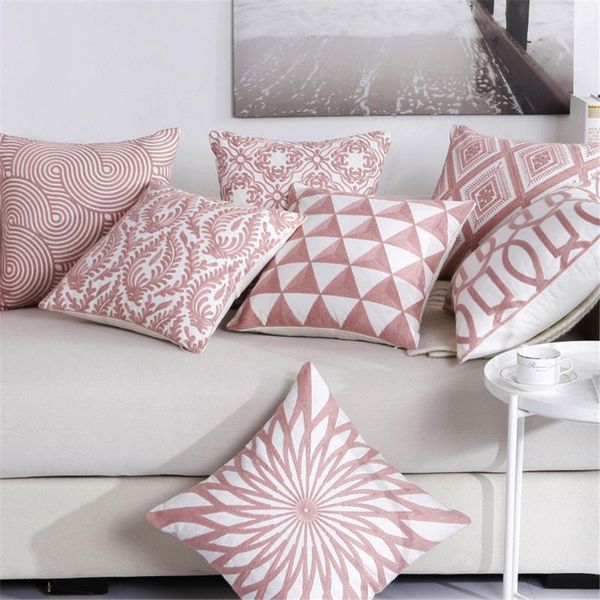 

classic retro cushion cover geometric print 45x45 cm minimalist scandinavian cotton linen home decorative pillows