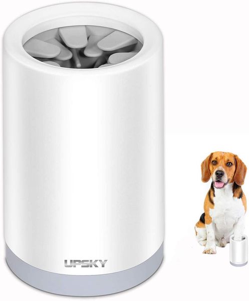 

upsky dog paw cleaner & pet grooming brush,prevent water splashing,soft silicone dog foot washer for dog and cat muddy paws