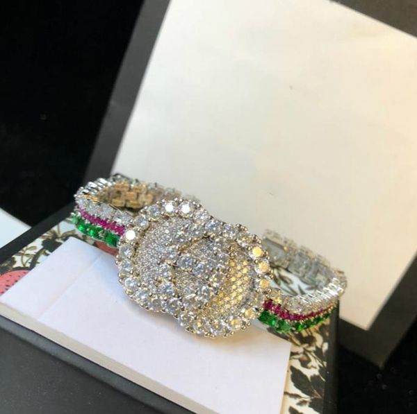 

luxury designer cc brand jewelry retro jewelry full diamond decorative bracelet men and women banquet party accessories, Black