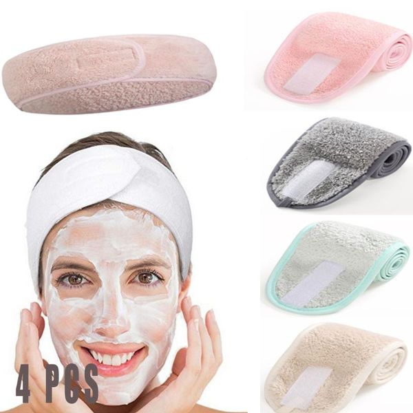 

самоклеящиеся spa макияж оголовье махровый оголовье white stretch sport 4шт для укладки волос аксессуары accesorios, Brown