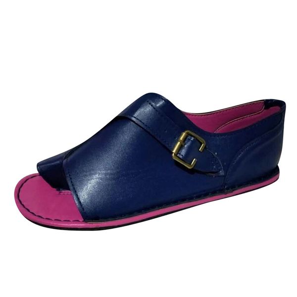 

vogue women sandals buckle-strap flat shoes woman women\x27s shoes women comfy platform sandal summer apl28, Black