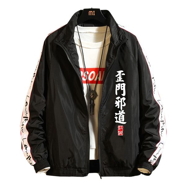 

2020 spring bomber jacket men letter printed street pilot jackets mens fashion korean plus size coats brand male clothing, Black;brown