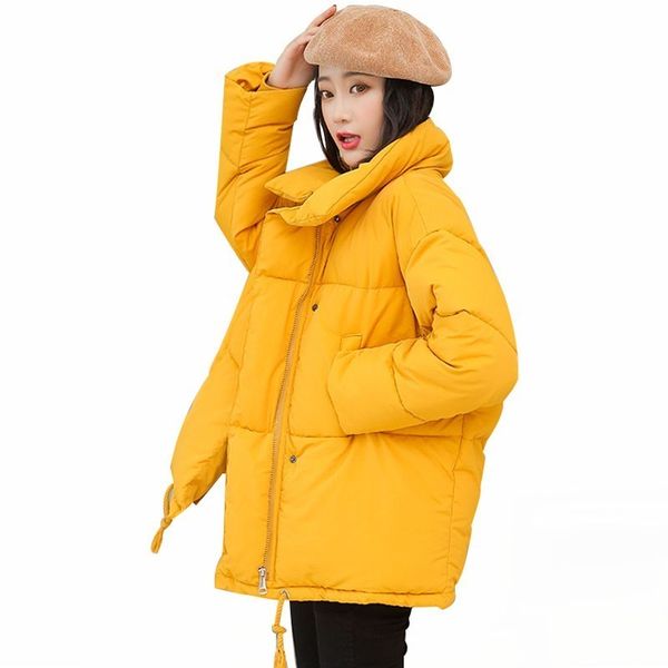 

2019 new winter jacket women casual parkas medium-long wadded thickness cotton warm down jacket plus size outwear my20, Tan;black