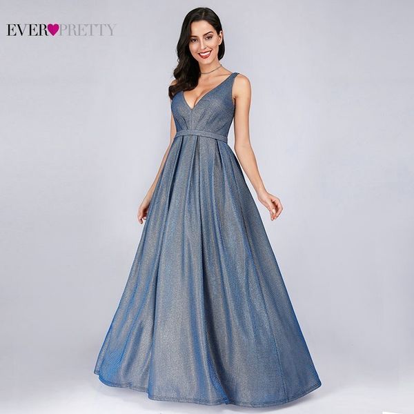 

sparkle evening dresses long ever pretty ep07889 a-line v-neck vintage paillette formal dresses elegant party gowns 2019, White;black