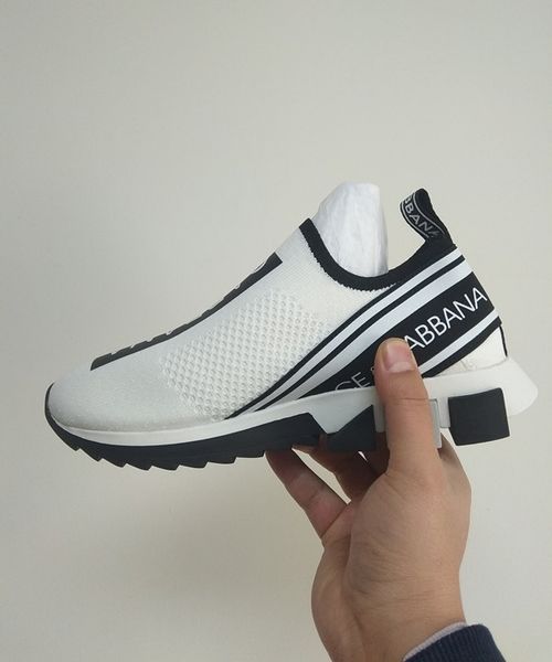 

Branded Men Fabric Stretch Jersey Sorrento Knit Slip-on Sneaker Chic WomenTwo-tone Rubber Micro Sole Breathable Casual Shoes