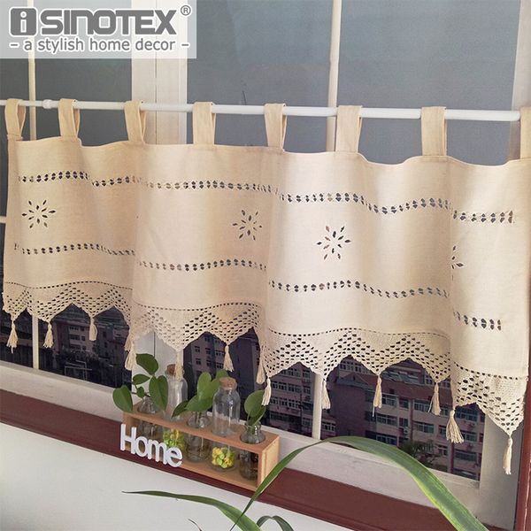 2019 Ome Textile Curtain Embroidery Cutout Type Cafe Short Panel