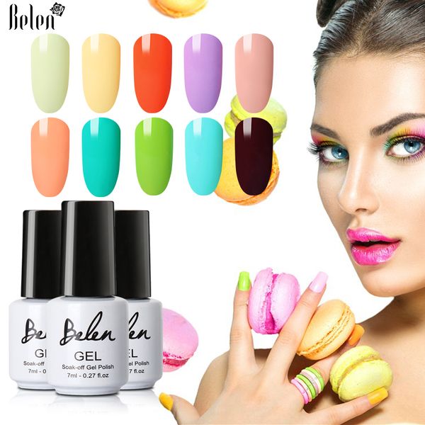 

belen 7ml selling summer color macaron nude gray black white nail gel polish uv led lamp lucky gel ink varnishes lacquer
