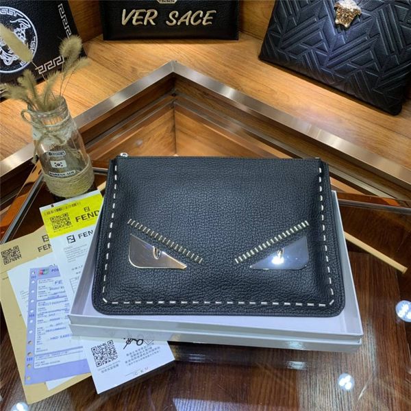 

ale brand designer clutch bag for men bird face designer handbags genuine leather small size envelope bags
