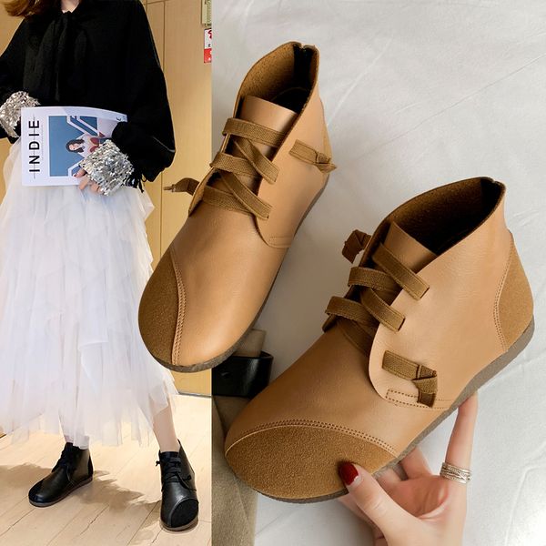 

autumn woman pu leather solid flat shoes women's sneakers lace up sewing platform slip on casual plus size fashion shoes new, Black