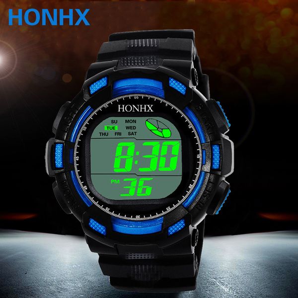 

relojes inteligentes para hombre 2019 fashion casual mens digital led analog quartz alarm sports wrist watch silicone band, Slivery;brown