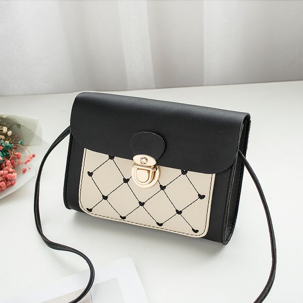 

women crossbody bag pu leather cover small flap handbag plaid ladies clutch purse envelope bag retro shoulder messenger bags