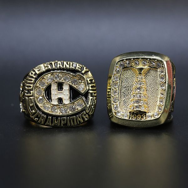 

2pcs / комплект 1986 1993 монреаль канадиенс стэнли чемпионат кубок hockey кольцо оптом бесплатная доставка, Golden;silver
