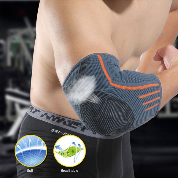 

elbow support elastic pad arm compression support protector for tendonitis tennis elbow brace sleeves 2pcs, Black;gray