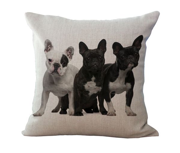 

animal french bulldog dog pillow cases cotton linen pillow cushion cover throw pillowcase sofa square pillowslip 240367
