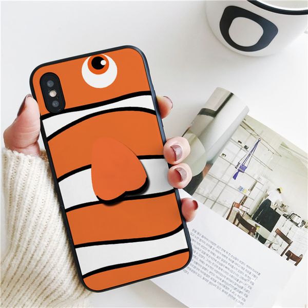 

capa cartoon fish cover for iphone 11 pro xs max xr case for iphone 8 7 6s plus 5s se 5 case soft silicone cover.