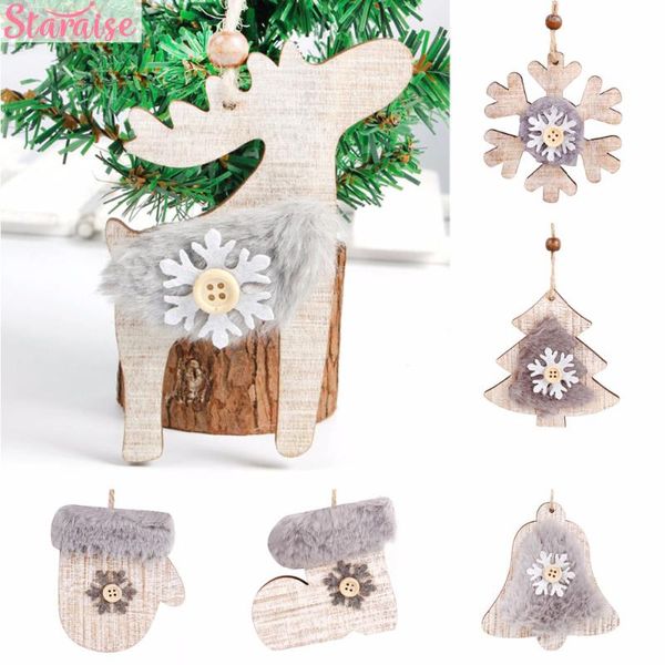 

staraise wooden christmas embellishments christmas tree pendant rustic xmas tree decorations diy hanging ornament navidad natale