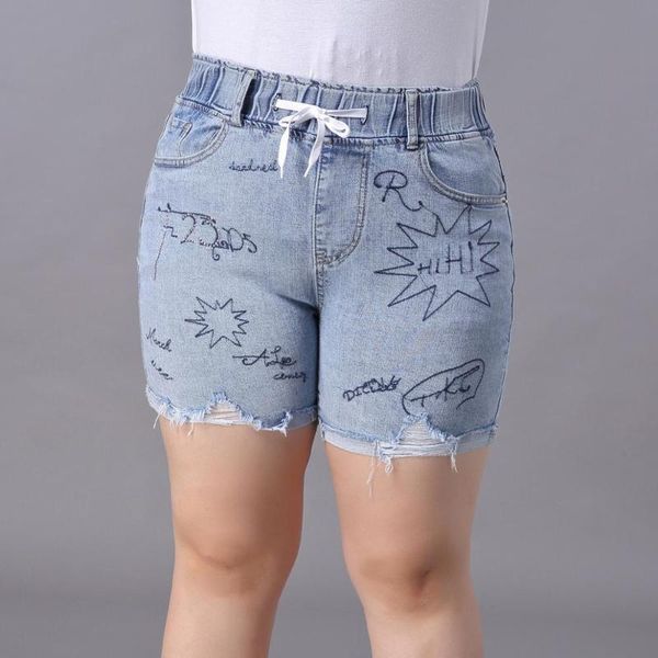 

women's jeans 2021 arrival casual summer denim women shorts high waists fur-lined leg-openings plus size short, Blue