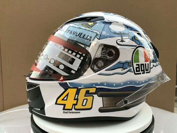 

Agv pi ta winter te t white helmet full face motorcycle helmet man and woman in racing helmet replica not original