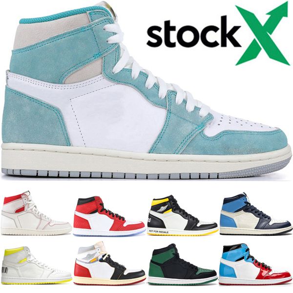 

2020 mens 1 1s basketball shoes women turbo green obsidian unc first class flight fearless men sport sneaker trainer 5.5-12